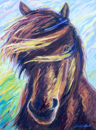 18 x 24 acrylic on canvas of a horse in the country. Selling for $800 includes shipping.