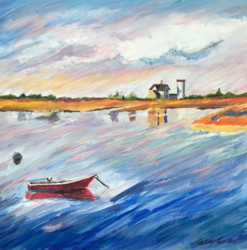10 x 10 acrylic on gesso board. The back bays of the eastern shore of Long Island, New York. $500, includes shipping. Sold but prints available.